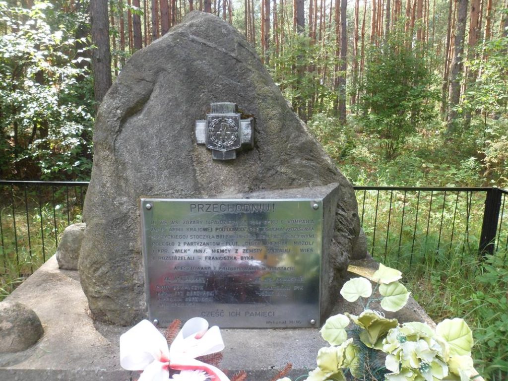Żdżary miejsce pamięci walki partyzantów Osucha z Niemcami